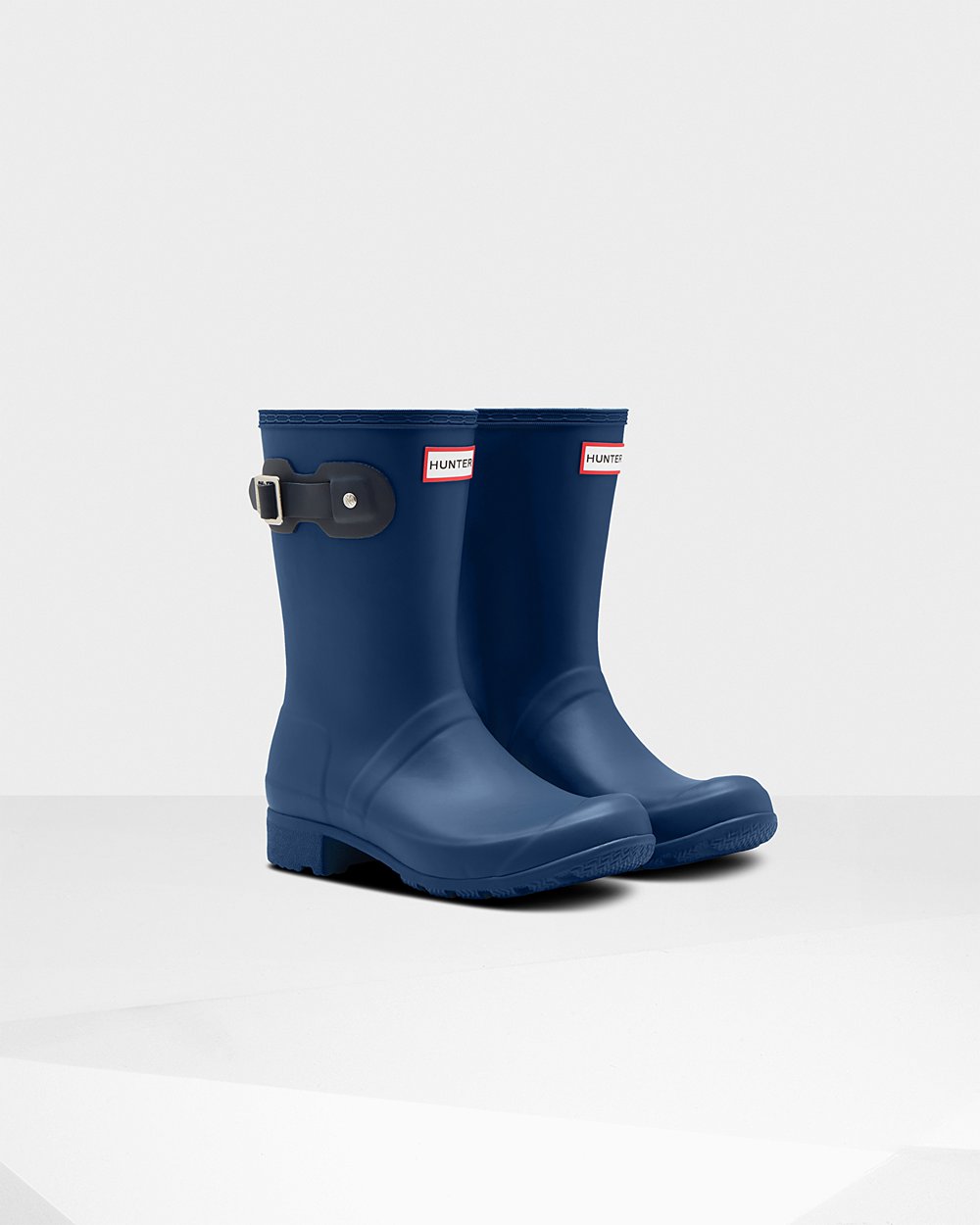 Women Hunter Original Tour Foldable | Short Rain Boots Navy | NZ-60841-EWKD